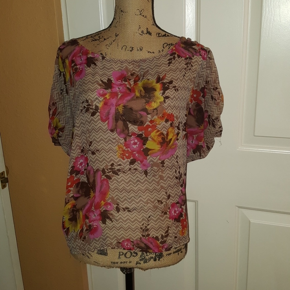 Floral Print Blouse S